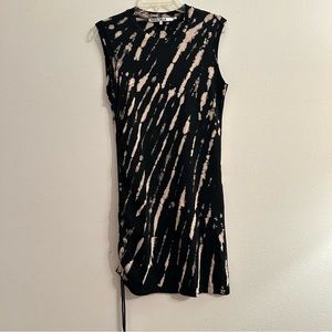 Pam and Gela | Acid Wash Sleeve Less Scrunch Body Con Dress